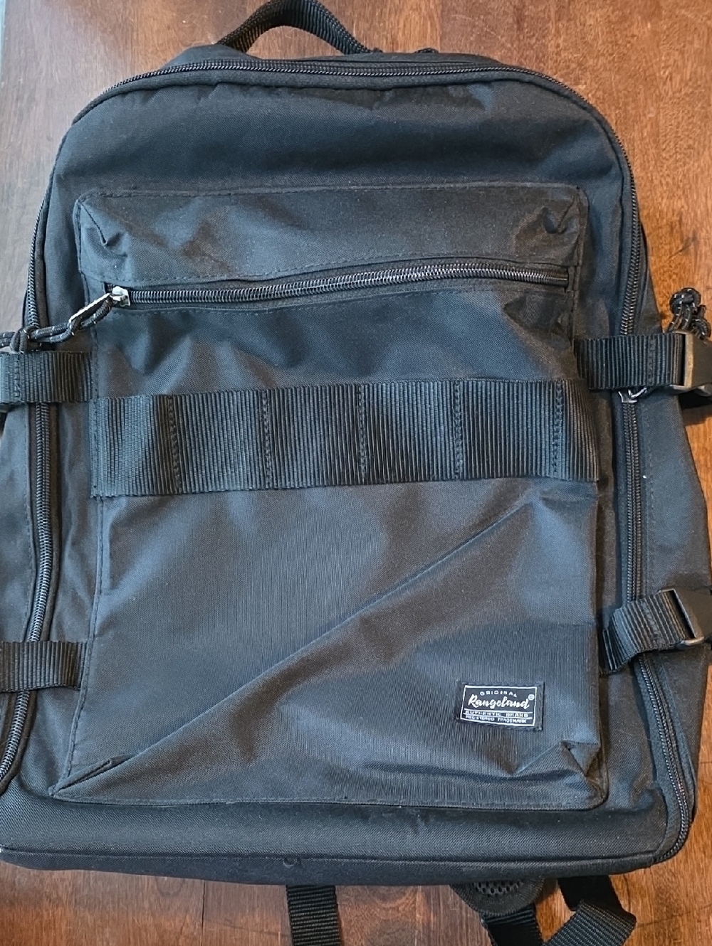 Black Rangeland Lightweight Travel Backpack For Hiking Purple Interior